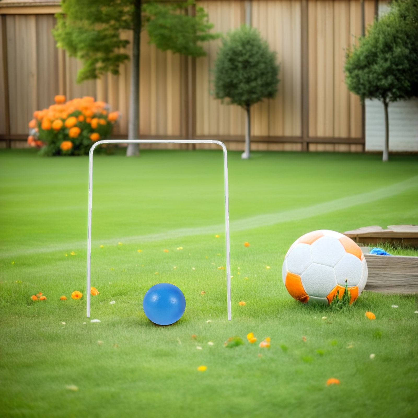 Croquet Set Lawn - 1 Set Peralatan Kroket Kayu untuk