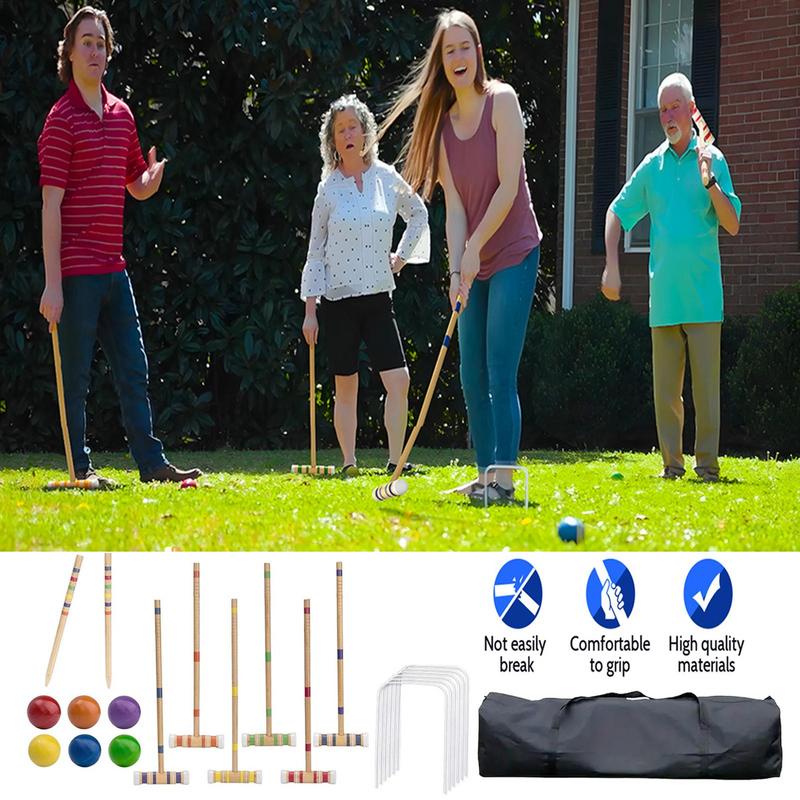 Croquet Set Lawn - Set Kroket Permainan Rumput Luar Ruangan