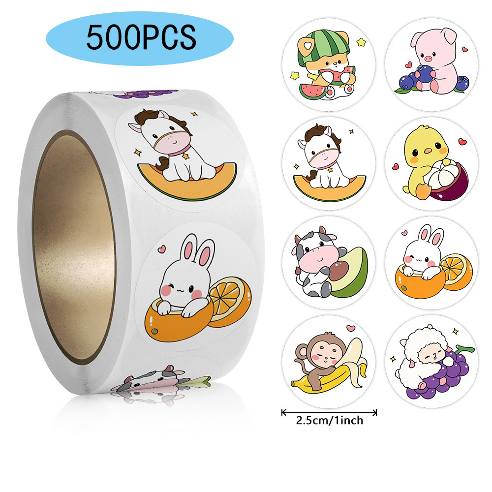 Party Games Animals - 500 Buah Stiker Permainan Hewan Kartun