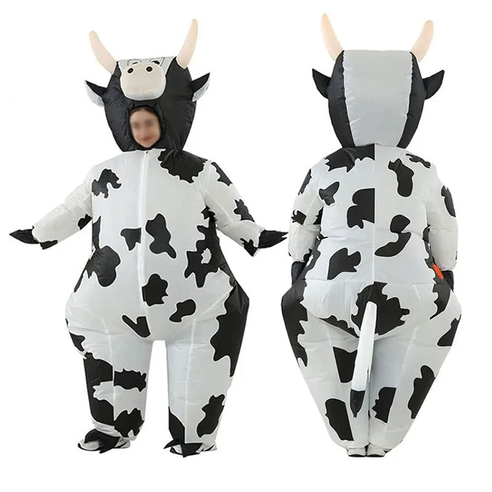 Party Games Animals - Kostum Sapi Perah Tiup Halloween, Baju