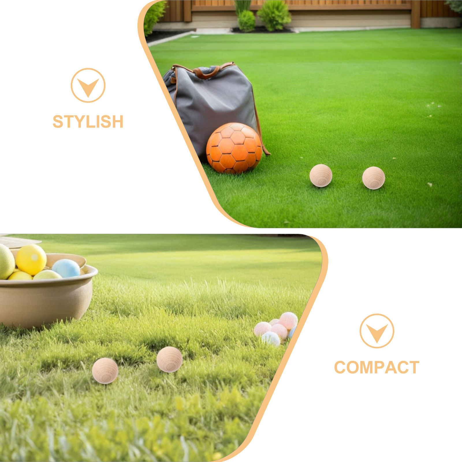 4 Buah Bola Kroket Kayu Alami  - Croquet Set Lawn ulasan dan harga