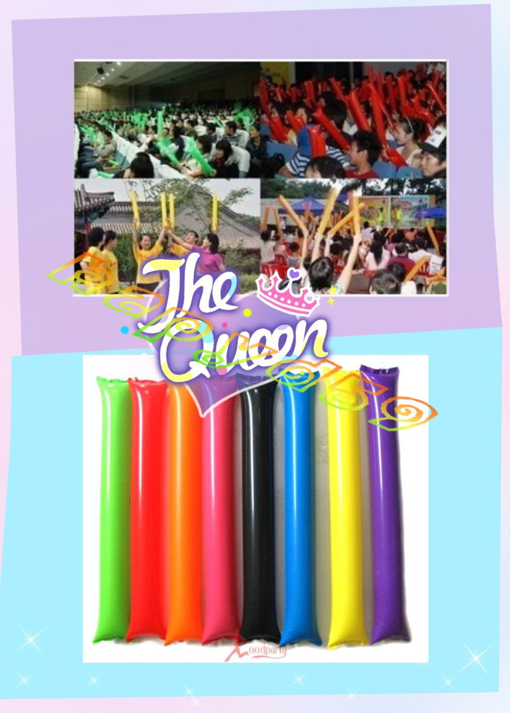 100 Buah 60Cm Clapper Ballon P - Party Games Graduation ulasan dan harga