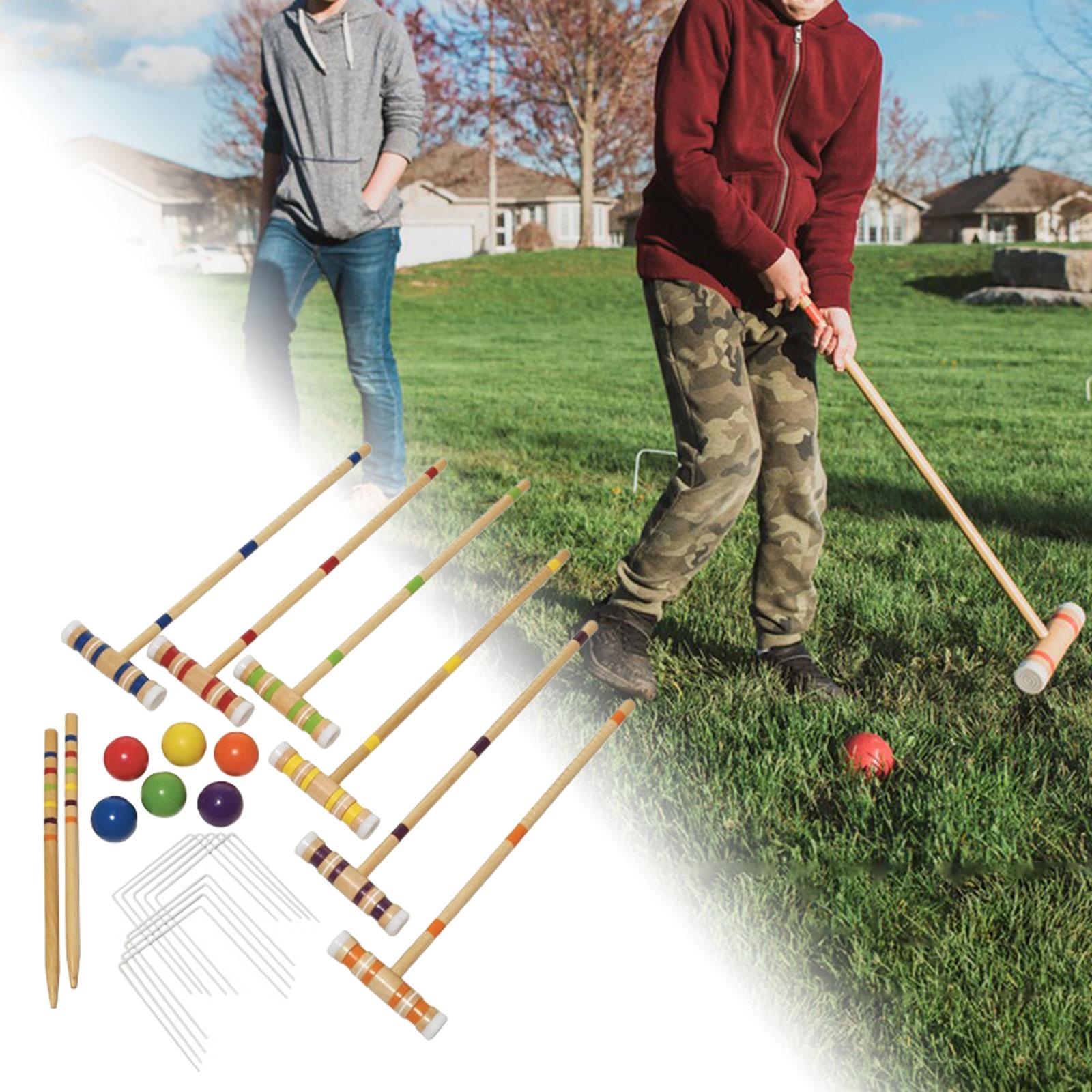 Set Kroket 6 Pemain, Set Perma - Croquet Set Lawn ulasan dan harga
