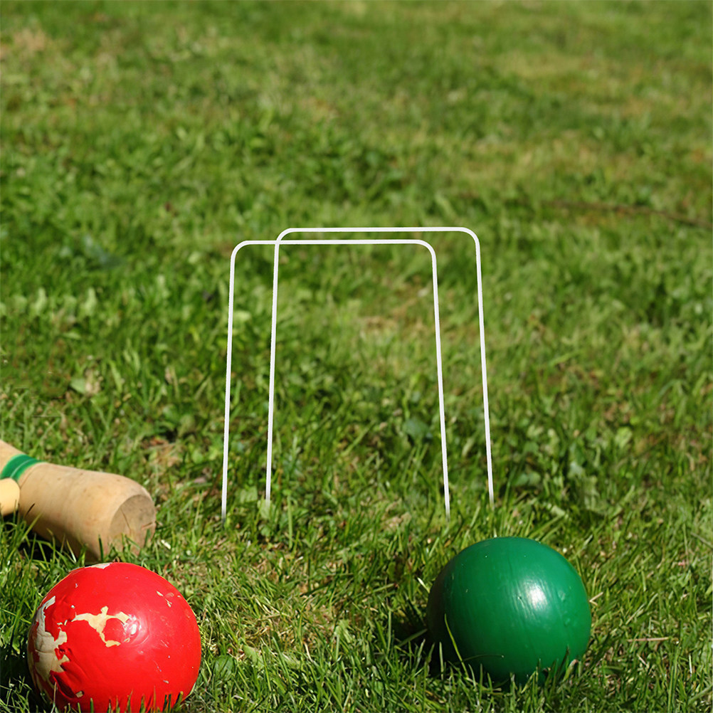 8Pcs Set Gerbang Kroket Logam  - Croquet Set Lawn ulasan dan harga